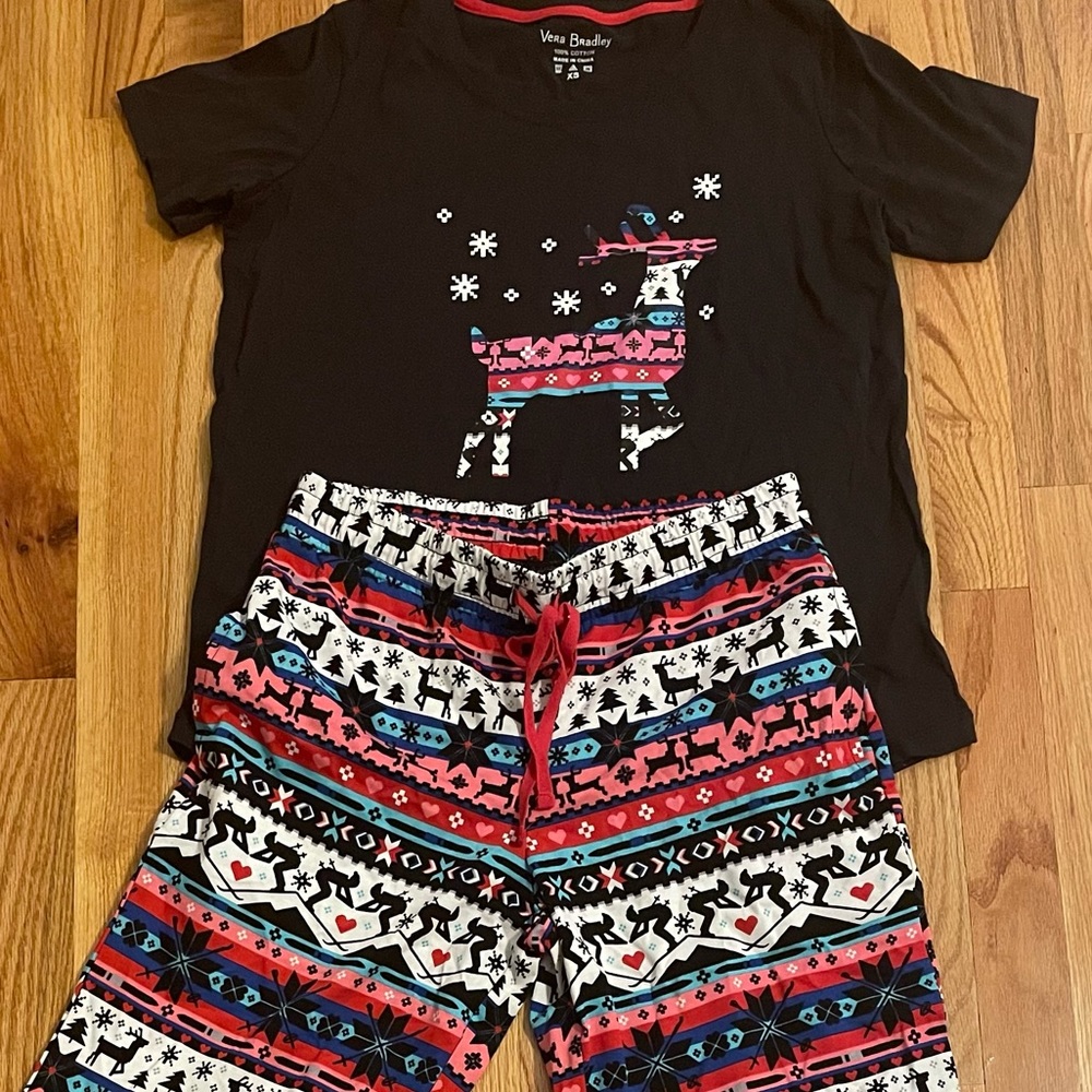 Vera Bradley NWOT Reindeer PJ Set